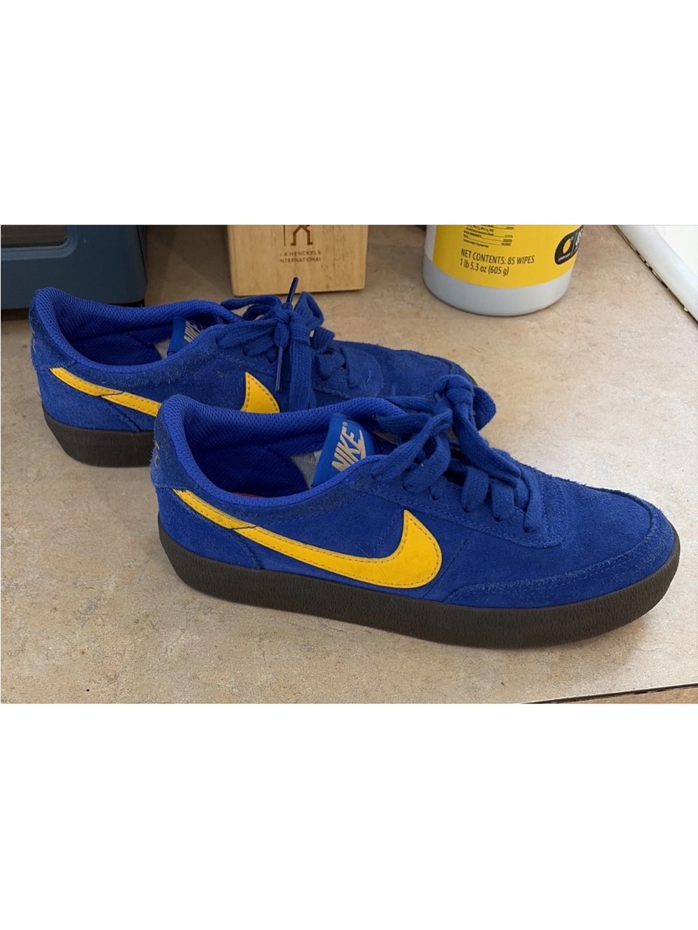 Nike big kids kill shot 2 HARD TO FIND!! Racer Blue & University Gold |Sz: 4.5Y| - Picture 9 of 9